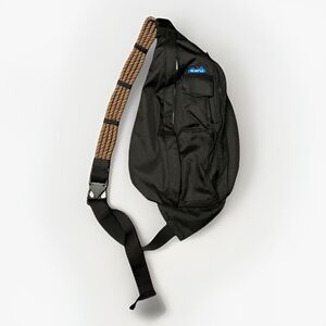 KAVU Rope Sling Crossbody Hiking Travel Backpack Black